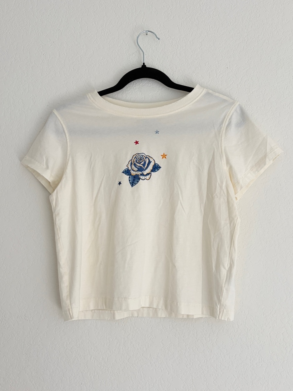 IDYLLWIND MIRANDA LAMBERT BLUE ROSE TATTOO BABY TEE RHINESTONE WESTERN COWGIRL